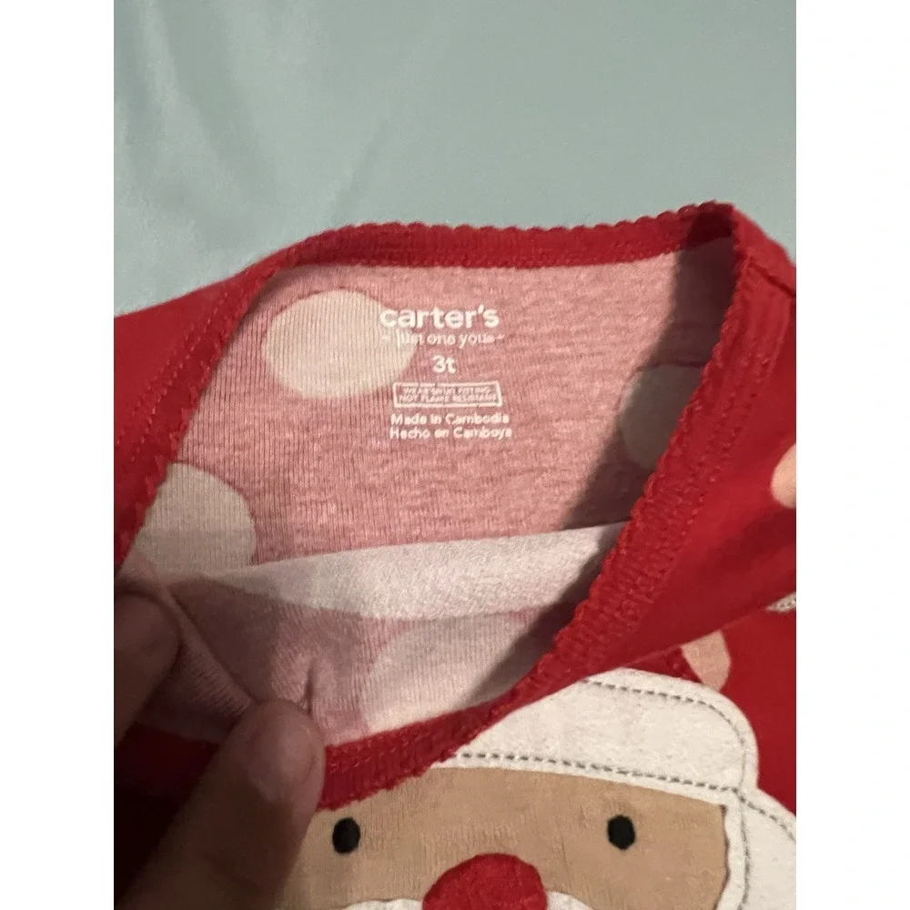 Carters Christmas Pajamas Santa‎ Claus Size 3T